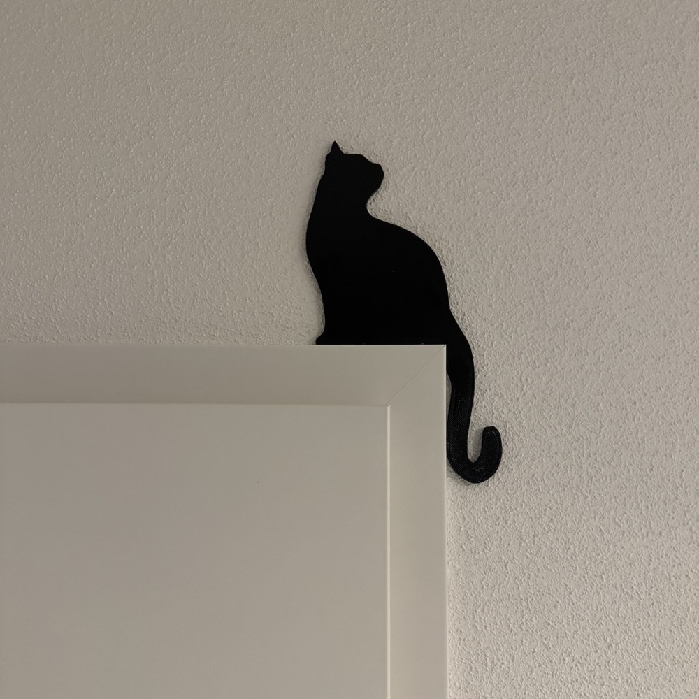 Black Cat Room Decor 3D Printed Cat Lover Gift